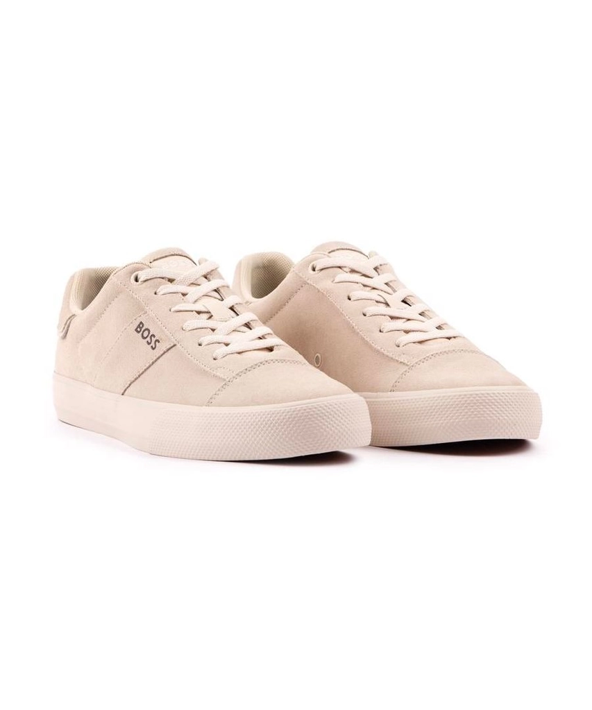 Hugo Boss Mens Aiden Trainers - Natural Leather - Size UK 6